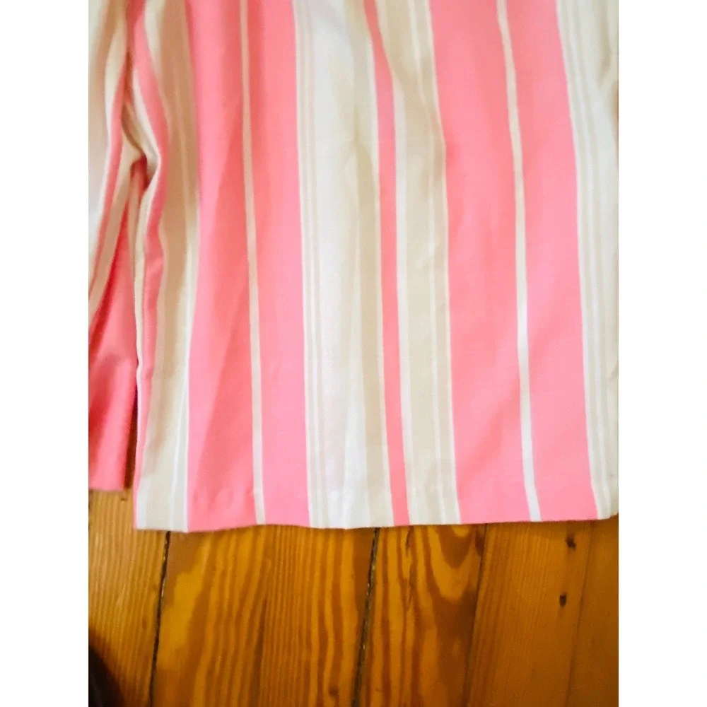 Bonnie‎ Jean sz 14 Pink White Striped Wide Leg Jumpsuit Sleeveless  One-Piece